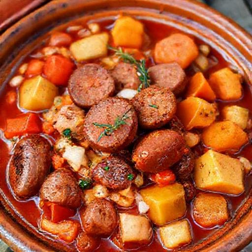 Rougail Saucisse aux Légumes Pays