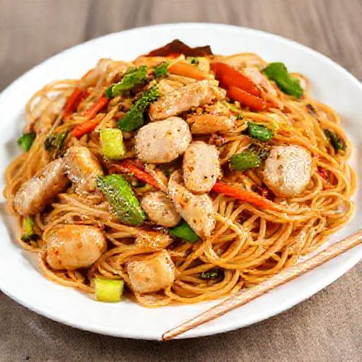 Nouilles Sautées au Poulet Traditionnelles