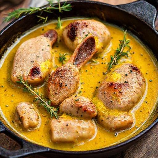 Lapin à la Moutarde à l'Ancienne et aux Herbes