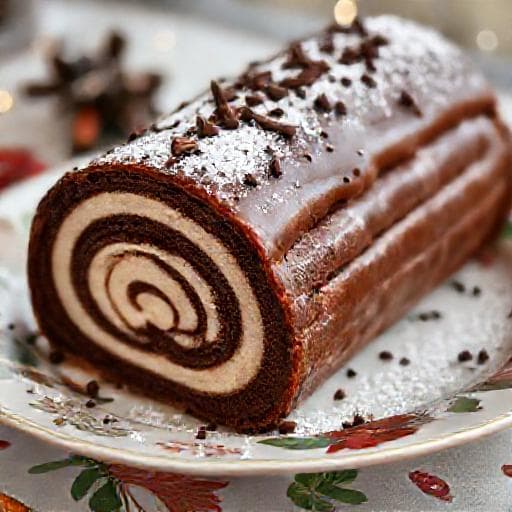 Bûche de Noël Express au Chocolat et Mascarpone