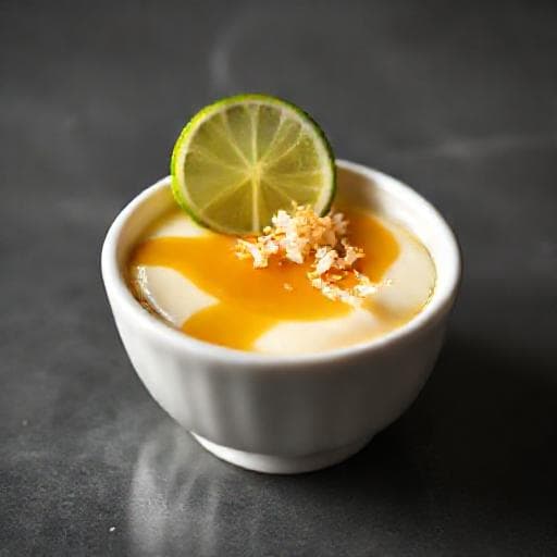 Crème Caramel au Lait de Coco et Citron Vert