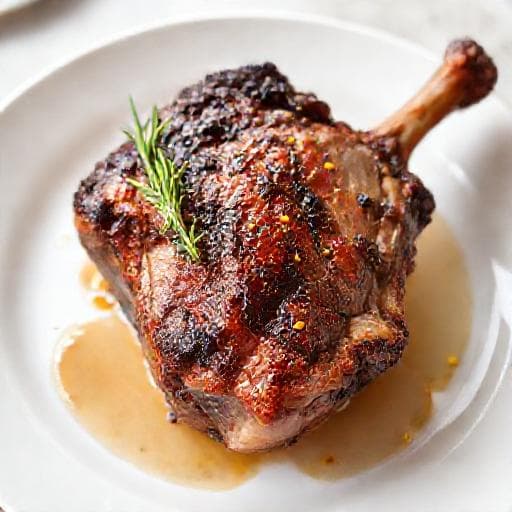Gigot d’agneau express au four, romarin et citron