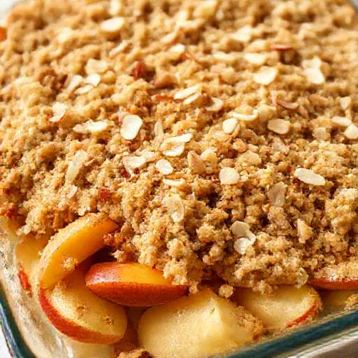 Crumble Express aux Pommes et Amandes