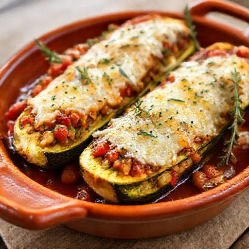 Courgettes Farcies Provençales aux Herbes et Fromage