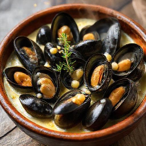 Moules à la Crème et au Cidre Normand
