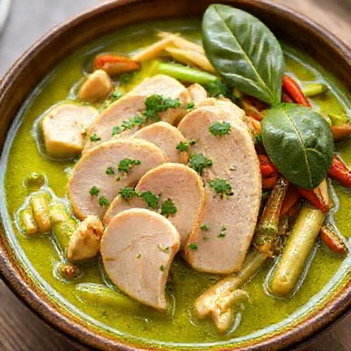 Poulet au Curry Vert Thaïlandais