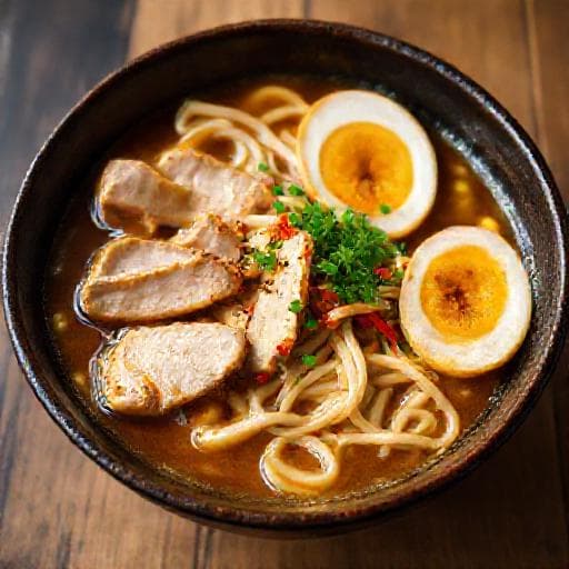 Kuřecí ramen s miso a zázvorem