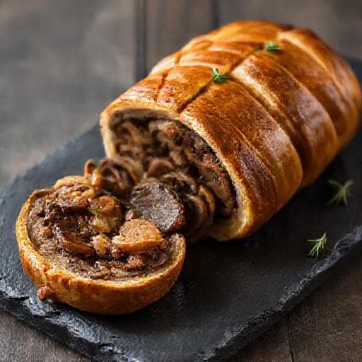 Wild Mushroom and Chestnut Wellington