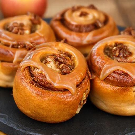 Spiced Apple & Pecan Chelsea Buns