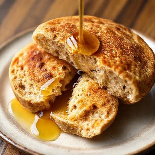 Whole Wheat English Muffins with Honey