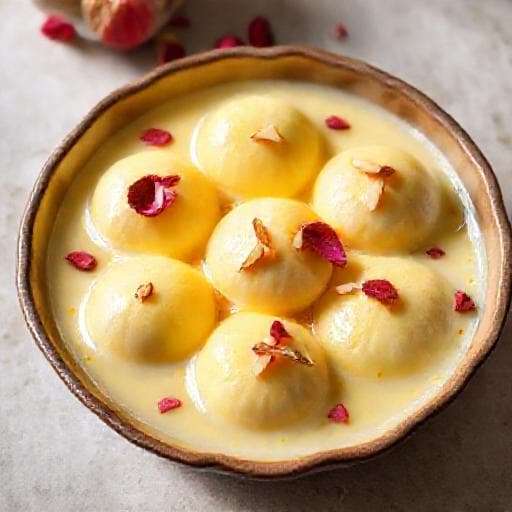 Rose and Saffron Rasmalai