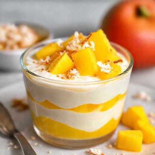 Quick Mango Coconut Pudding