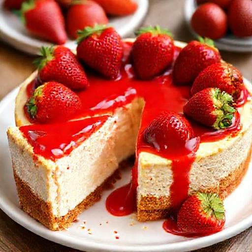Classic Strawberry Cheesecake