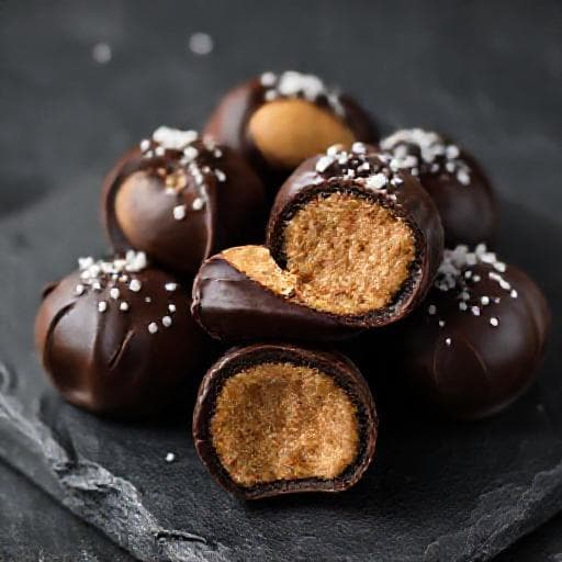 Dark Chocolate Sea Salt Buckeyes