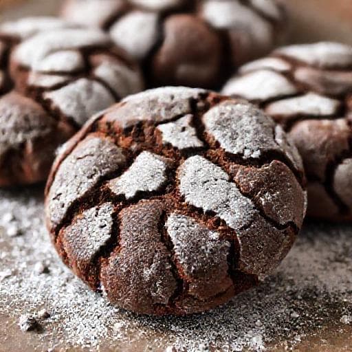 Quick Chocolate Crinkle Cookies
