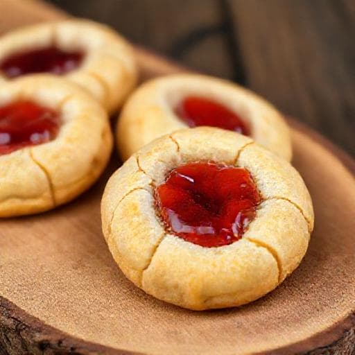 Quick Almond Thumbprint Cookies