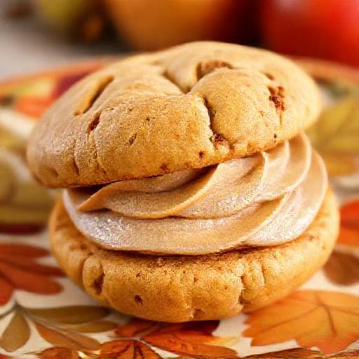Spiced Apple Whoopie Pies with Maple Cream Cheese Frosting