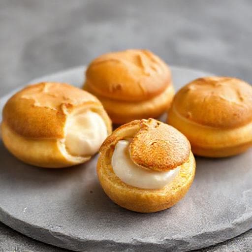 Choux au Craquelin (Crunchy Cream Puffs)