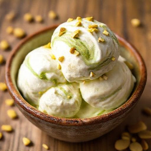 Quick Pistachio No-Churn Ice Cream