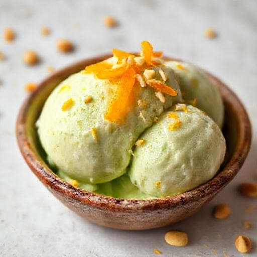 Sicilian Pistachio Gelato with Orange Zest