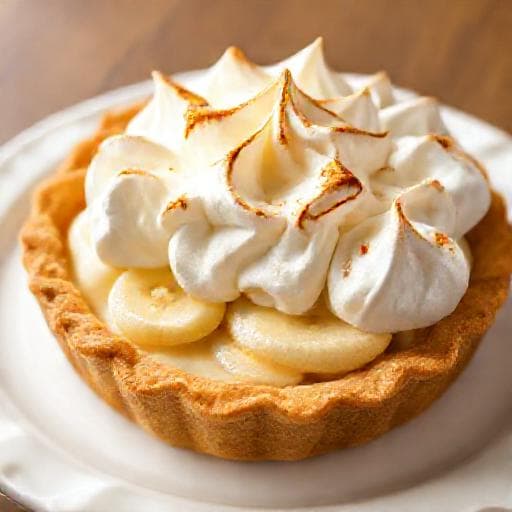 Southern Banana Cream Pie with Meringue