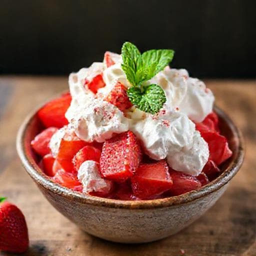 Strawberry and Rhubarb Eton Mess