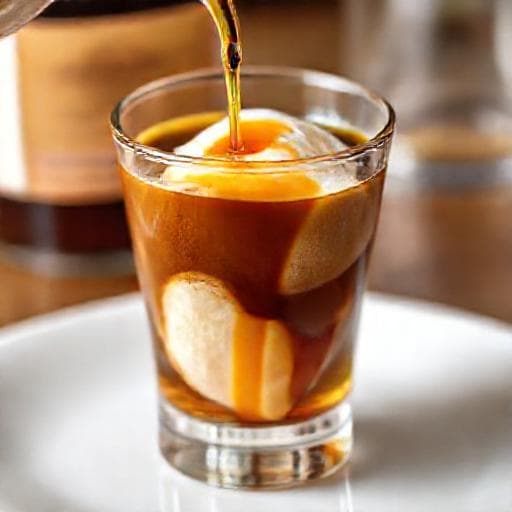 Quick Affogato with Amaretto