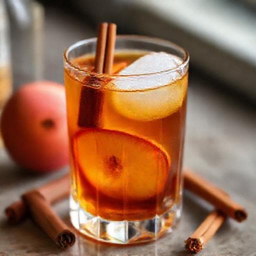 Spiced Peach & Bourbon Iced Tea
