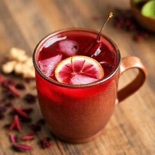 Agua de Jamaica con Jengibre y Chile (Hibiscus Tea with Ginger and Chili)