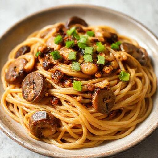 簡単！レンジで和風きのこパスタ