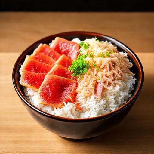 ネギトロとマグロ漬けの二色丼