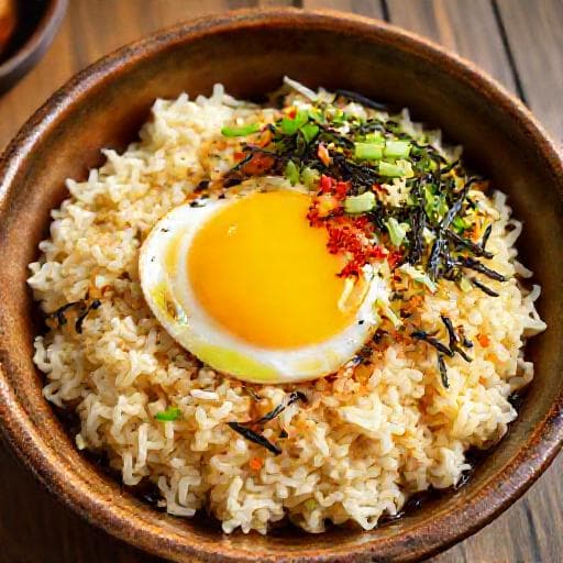 簡単！薬味たっぷり卵かけご飯