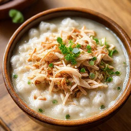 鶏肉入り！滋養の七草粥