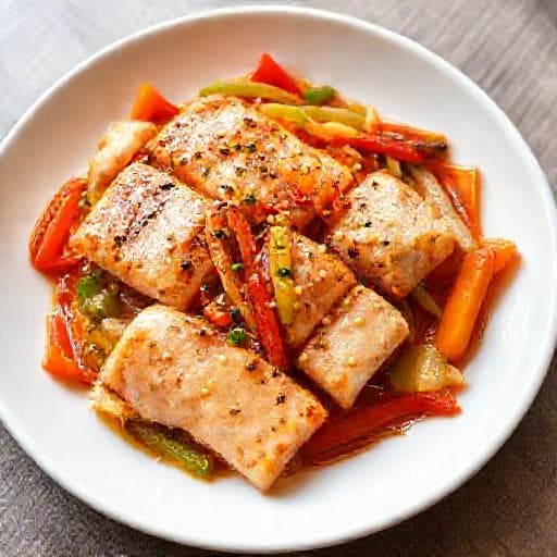 簡単！レンジで鮭の南蛮漬け風
