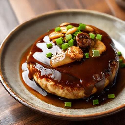 和風きのこあんかけ豆腐ハンバーグ