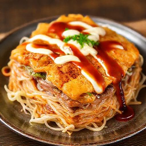 簡単！レンジで広島風お好み焼き