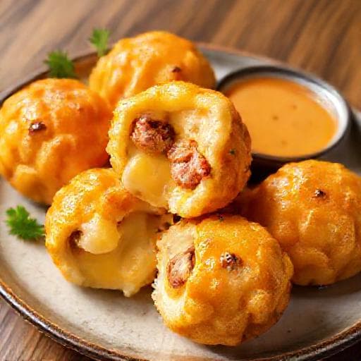 明石焼き風チーズたこ焼き