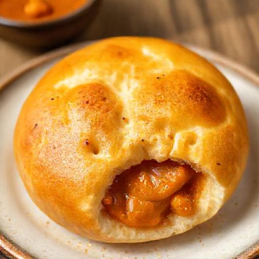 簡単レンジでカレーパン風