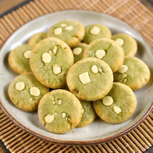 抹茶とホワイトチョコレートの和風クッキー