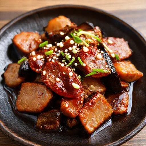 豚肉となすの甘味噌炒め（名古屋風）