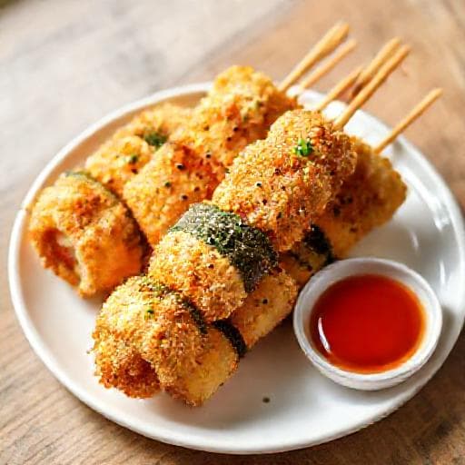 簡単！鶏むね肉の変わり種串カツ