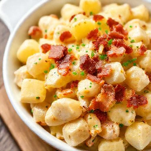 Salată de cartofi cu muștar și bacon