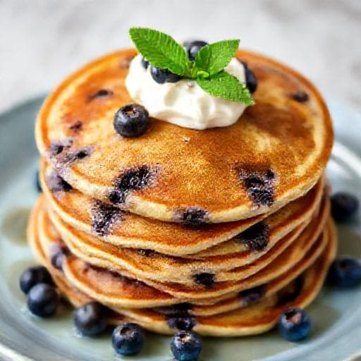 Clătite Americane cu Afine (Blueberry Pancakes)