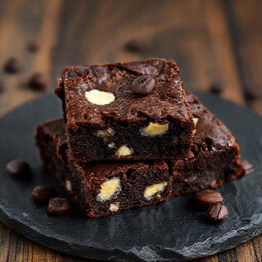 Brownie cu Cafea și Ciocolată Albă