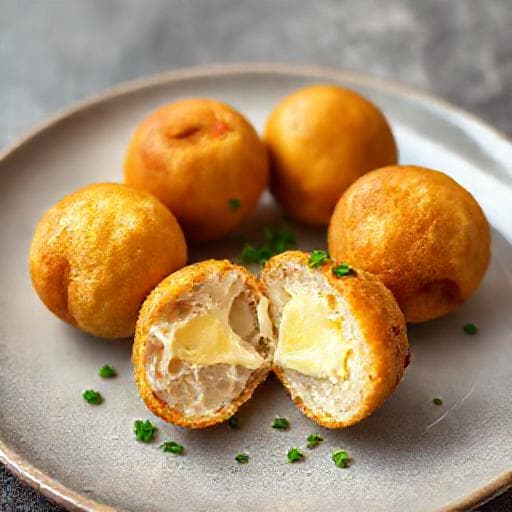 Tahu Bulat Isi Keju (Kreasi)