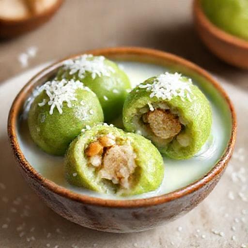 Kue Bugis Mandi (Cenil Isi Kelapa)