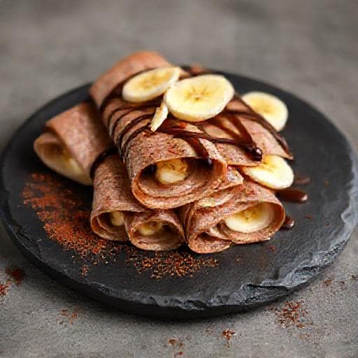 Dadar Gulung Cokelat Pisang