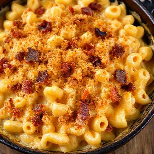Mac and Cheese Panggang dengan Daging Asap