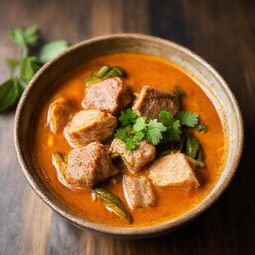 แกงฮังเลหมูสามชั้นแบบเร่งด่วน