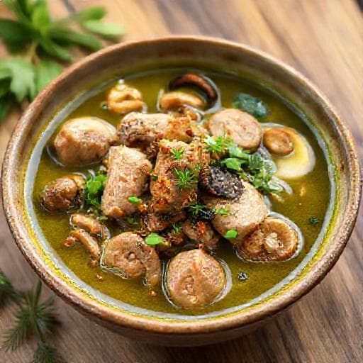 แกงอ่อมหมูใส่เห็ด (สูตรประยุกต์)